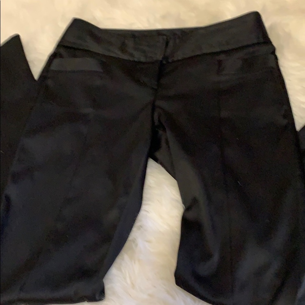 Express tuxedo satin pants.
